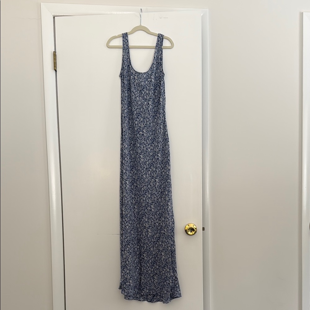 Polo by Ralph Lauren Blue Floral Maxi Dress
